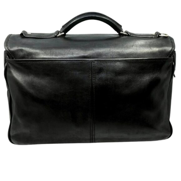 COACH~Conner~5237~VINTAGE BLACKGLOVE LEATHER LAPTOP ATTACHE TRAVEL BAG - Picture 3 of 7